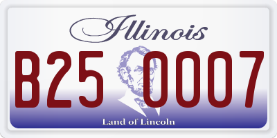 IL license plate B250007