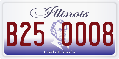 IL license plate B250008