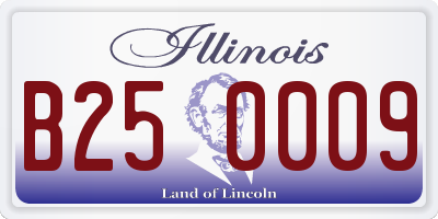 IL license plate B250009