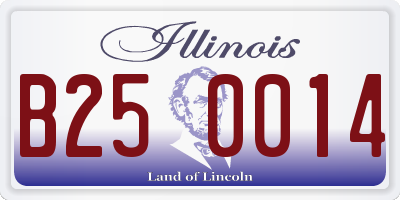 IL license plate B250014