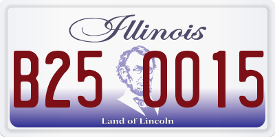 IL license plate B250015