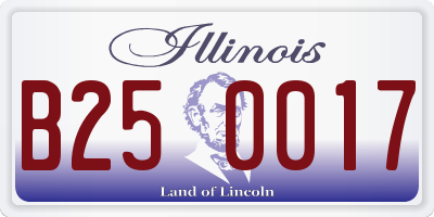 IL license plate B250017