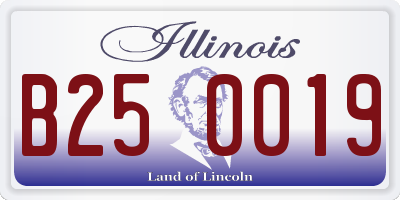IL license plate B250019