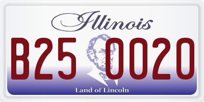IL license plate B250020