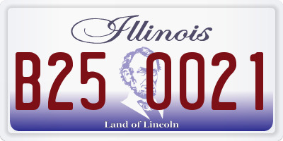IL license plate B250021