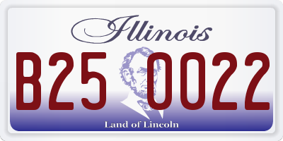 IL license plate B250022