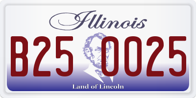 IL license plate B250025