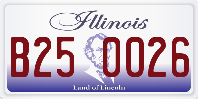 IL license plate B250026