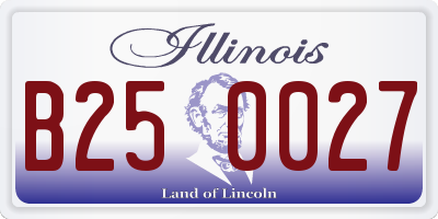 IL license plate B250027
