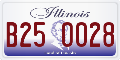 IL license plate B250028