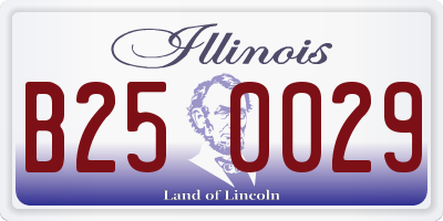 IL license plate B250029