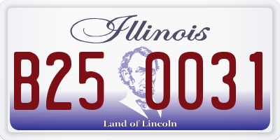 IL license plate B250031