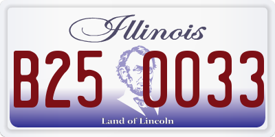 IL license plate B250033