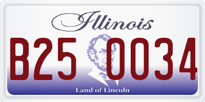 IL license plate B250034