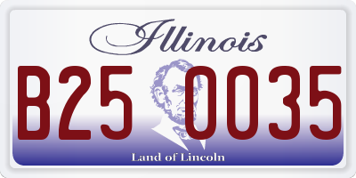 IL license plate B250035
