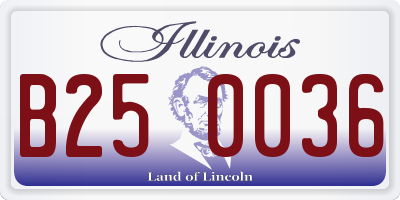 IL license plate B250036