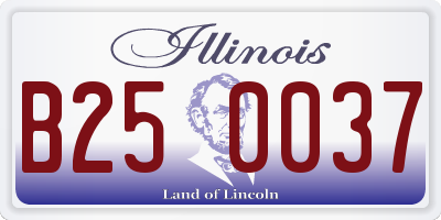 IL license plate B250037