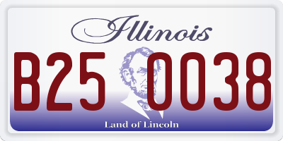 IL license plate B250038