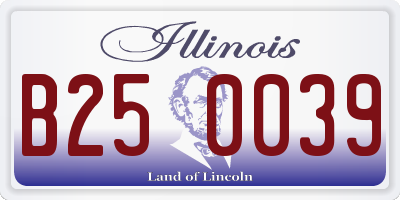 IL license plate B250039