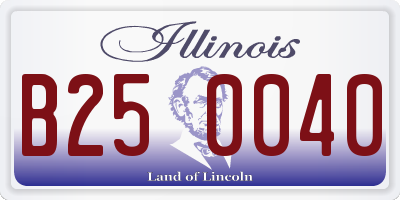 IL license plate B250040