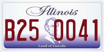 IL license plate B250041