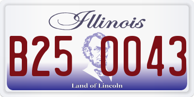 IL license plate B250043