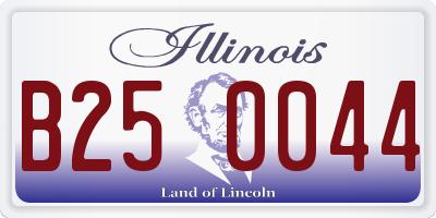IL license plate B250044