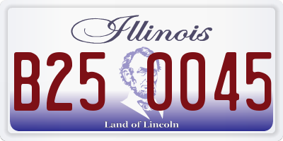 IL license plate B250045