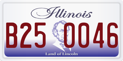 IL license plate B250046