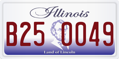 IL license plate B250049