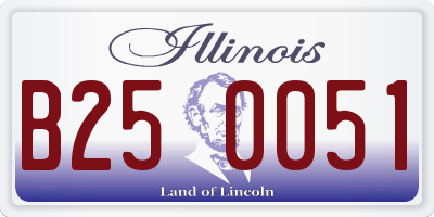 IL license plate B250051