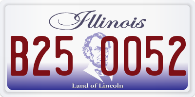 IL license plate B250052