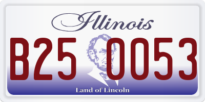 IL license plate B250053