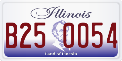 IL license plate B250054