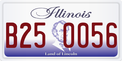 IL license plate B250056