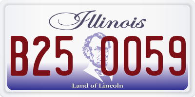IL license plate B250059