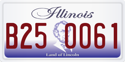IL license plate B250061