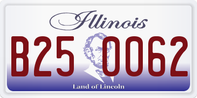 IL license plate B250062
