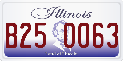 IL license plate B250063