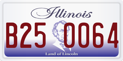IL license plate B250064