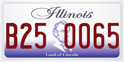 IL license plate B250065