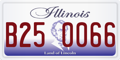IL license plate B250066
