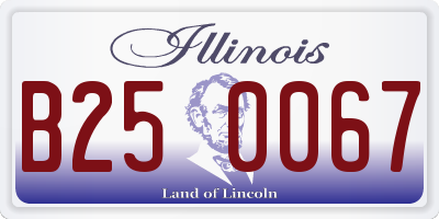 IL license plate B250067