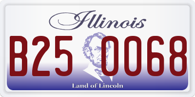 IL license plate B250068