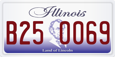 IL license plate B250069