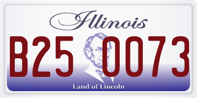 IL license plate B250073