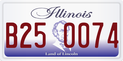 IL license plate B250074