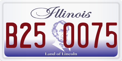 IL license plate B250075