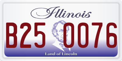 IL license plate B250076