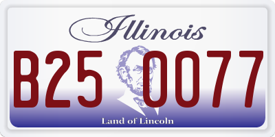 IL license plate B250077